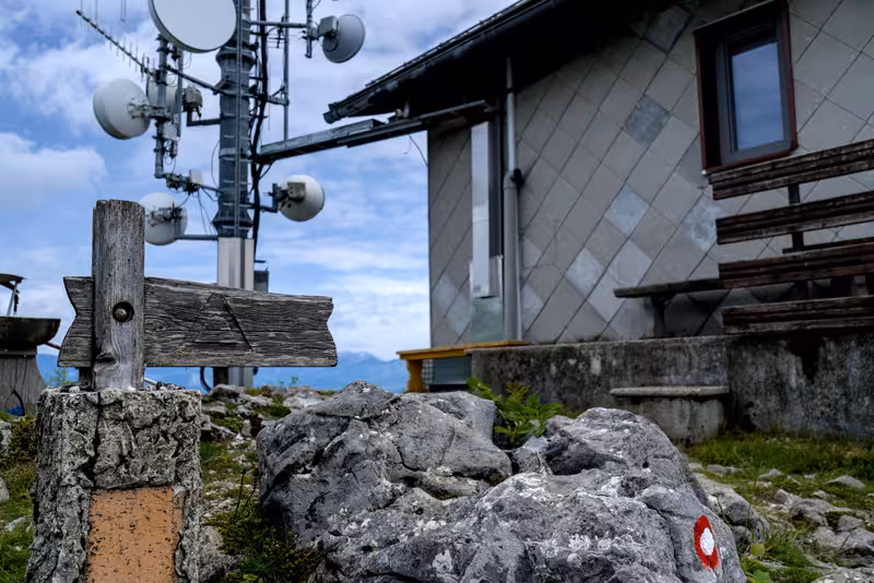 The lodge on top of Lubnik.