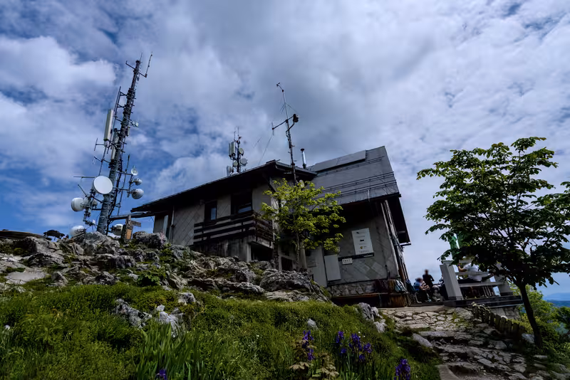 The lodge on top of Lubnik.