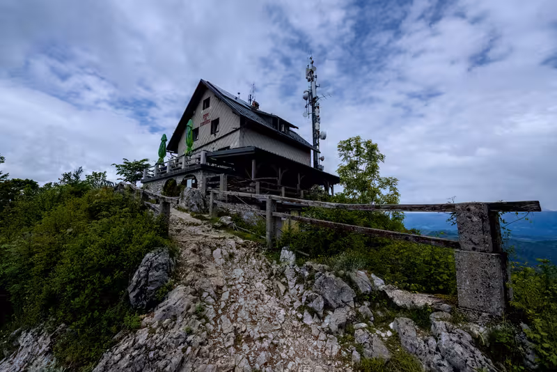 The lodge on top of Lubnik.