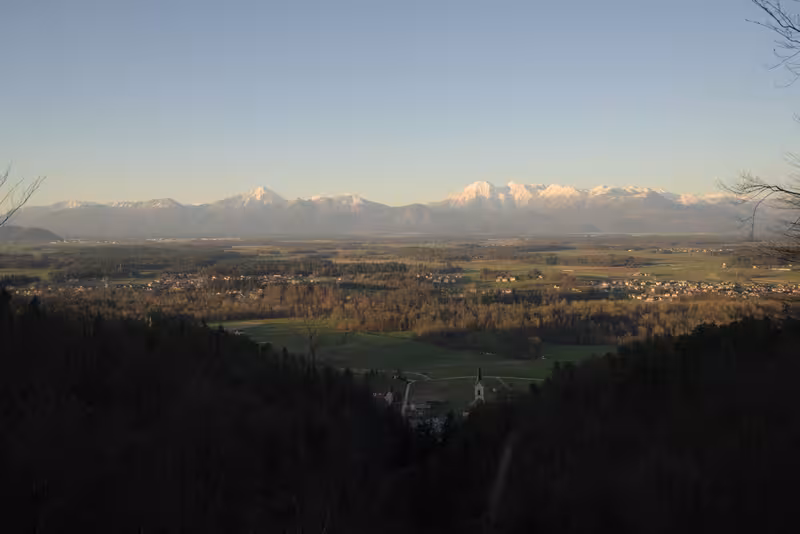The view across the Ljubljana basin.