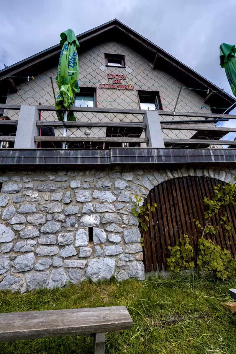 The lodge on top of Lubnik.